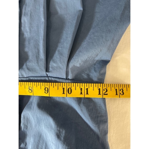 ZARA boho peasant Blue Button Front Shirt Dress Long Sleeve‎ Cinched Waist XS - Picture 4 of 10